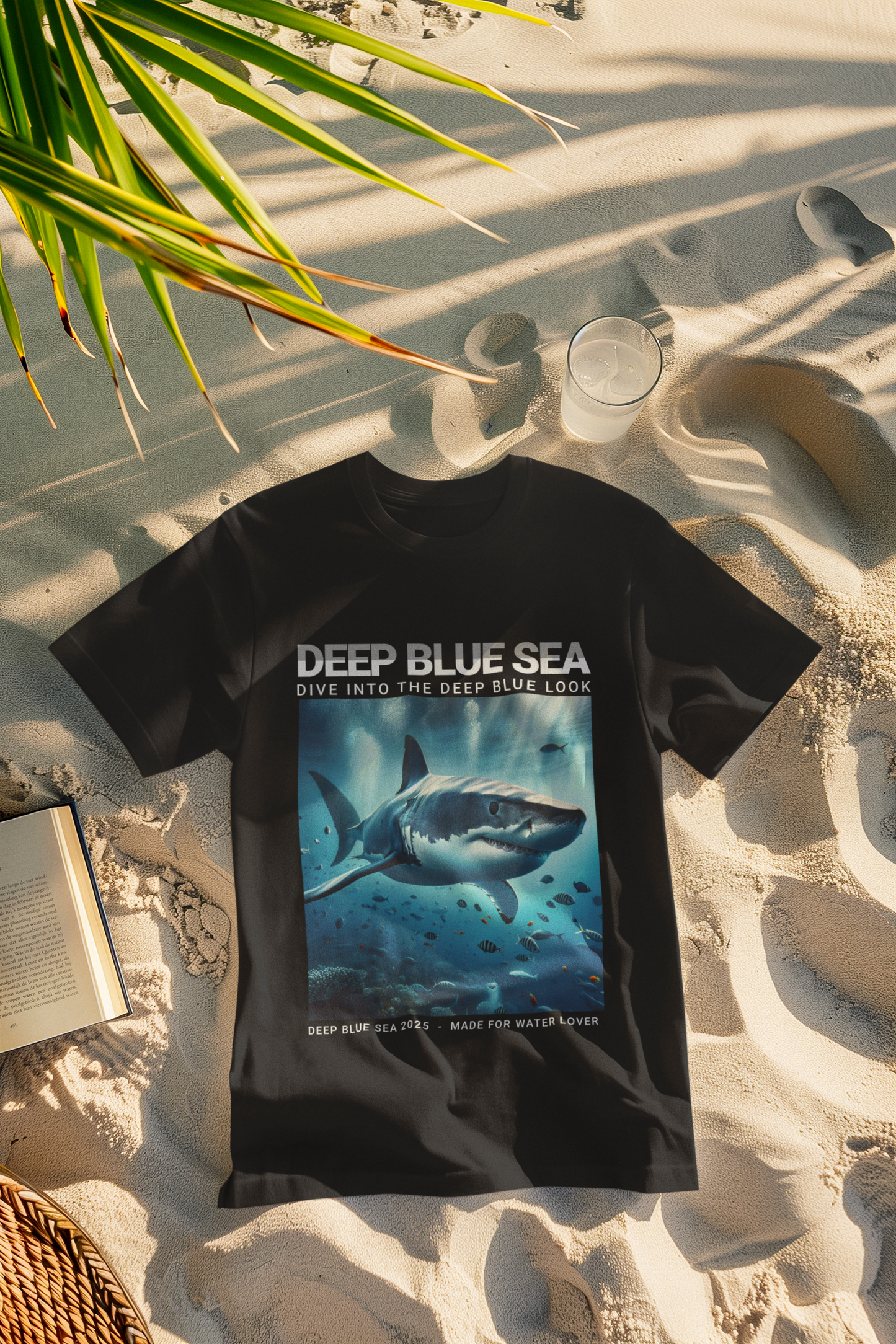 Deep Blue Sea – Unisex T-Shirt mit Hai, Walhai oder Manta