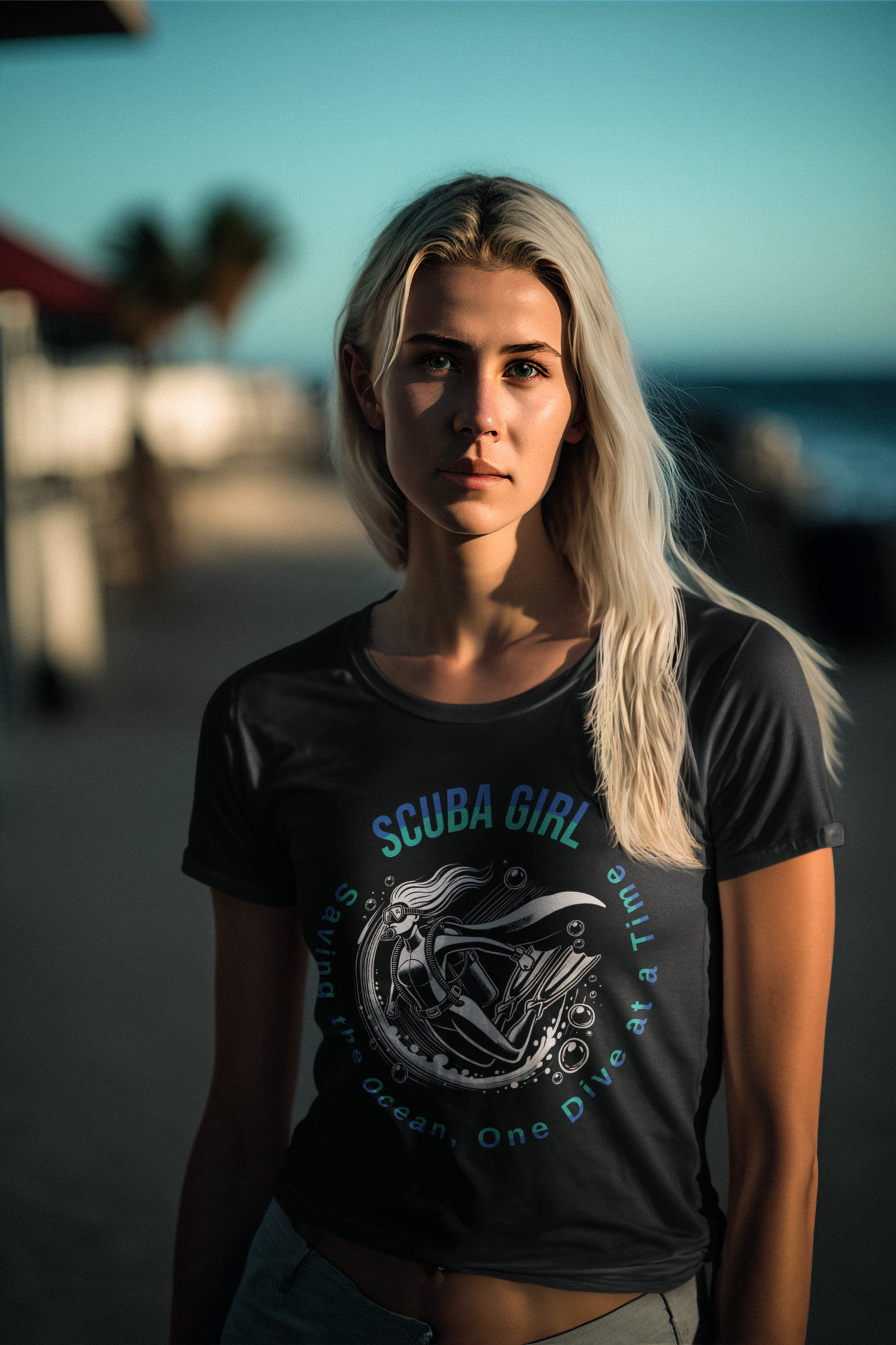 Scuba Girl T-Shirt – Nachhaltig, Bequem & Stylisch für Ozeanliebhaber