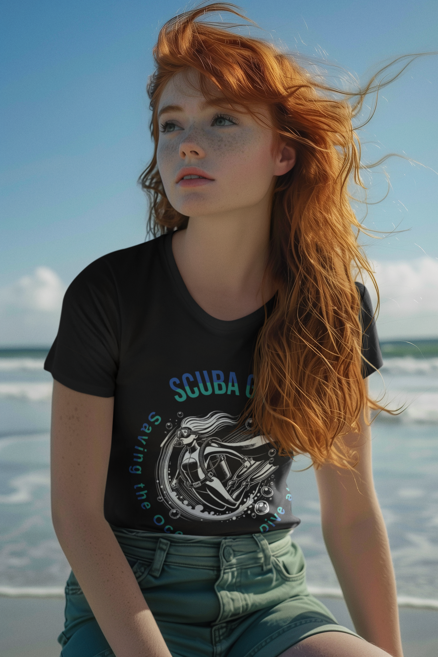 Scuba Girl T-Shirt – Nachhaltig, Bequem & Stylisch für Ozeanliebhaber